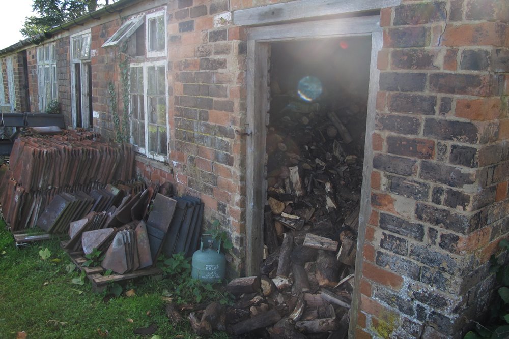 This old shed and wood store at stately home elmore court has been turned into a staff office amidst building works in the lead up to opening for wedding and events in 2013