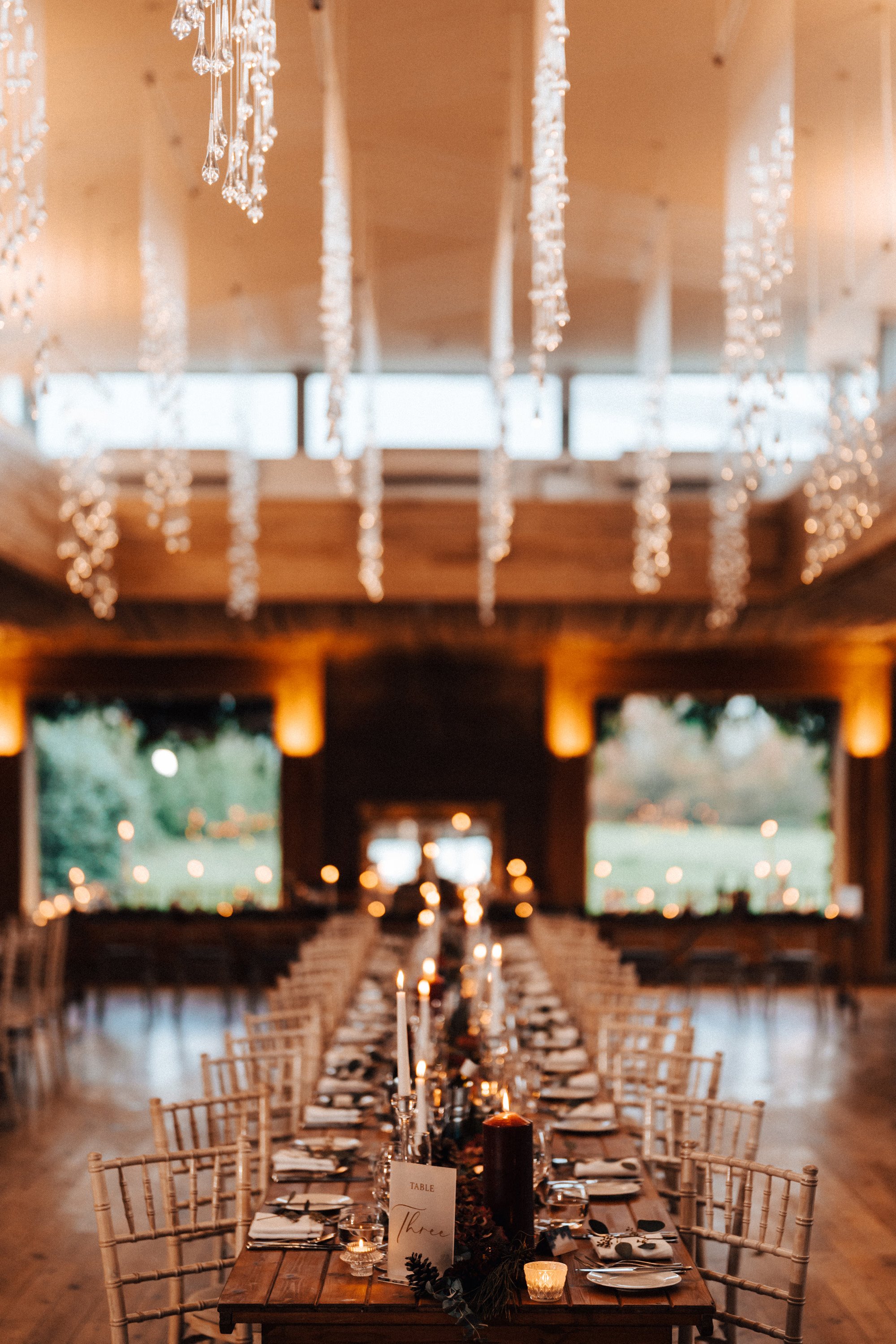 magical winter wedding reception in the cotswolds