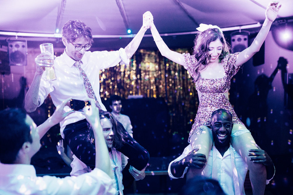 Stunning Pink & Red Wedding with 3 Dresses and a Bridesman