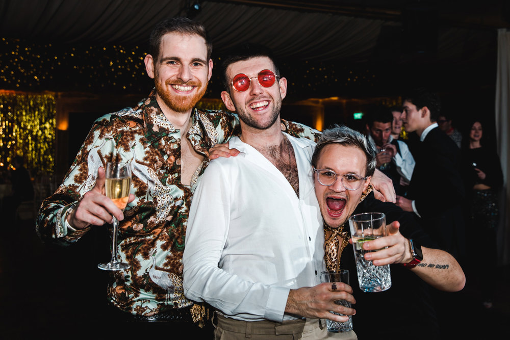 Weekend wedding with a 70s disco after party