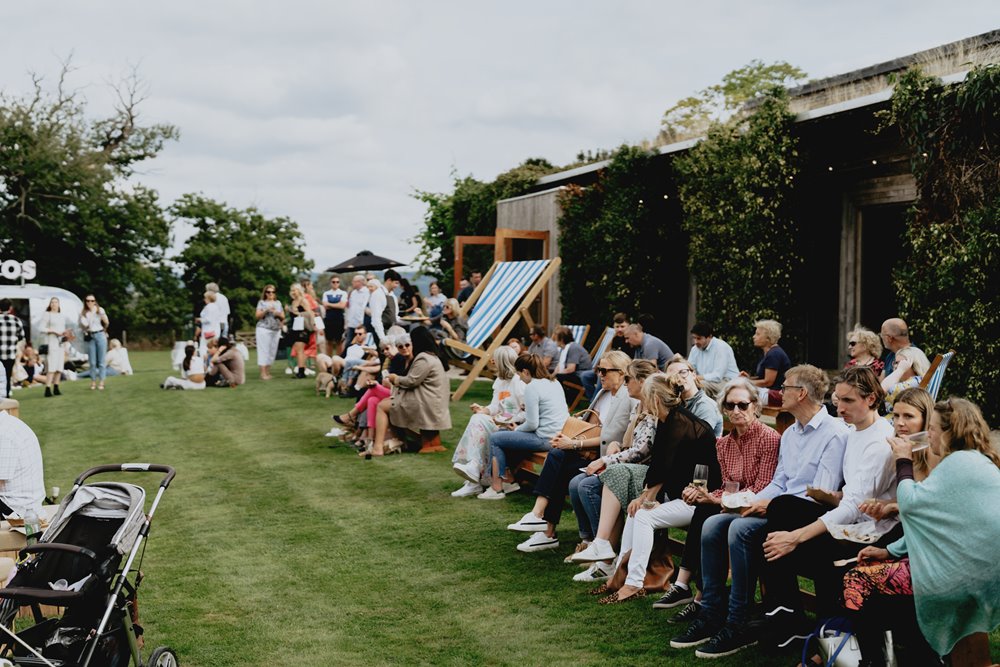 Huge turn out for festival wedding fair Harvestival at elmore court in Gloucestershire