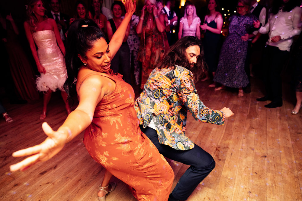 Colourful wedding with boho disco vibes