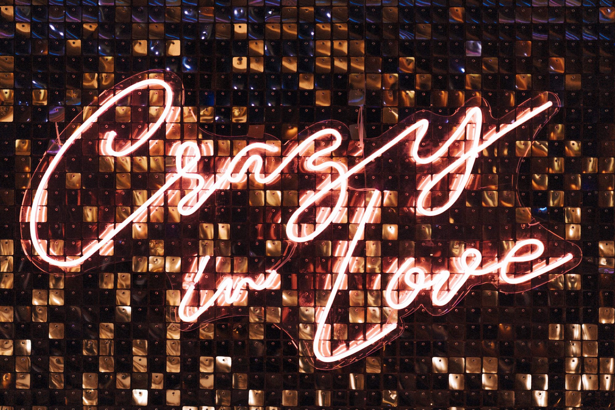 Crazy in love neon sign at Elmore Court