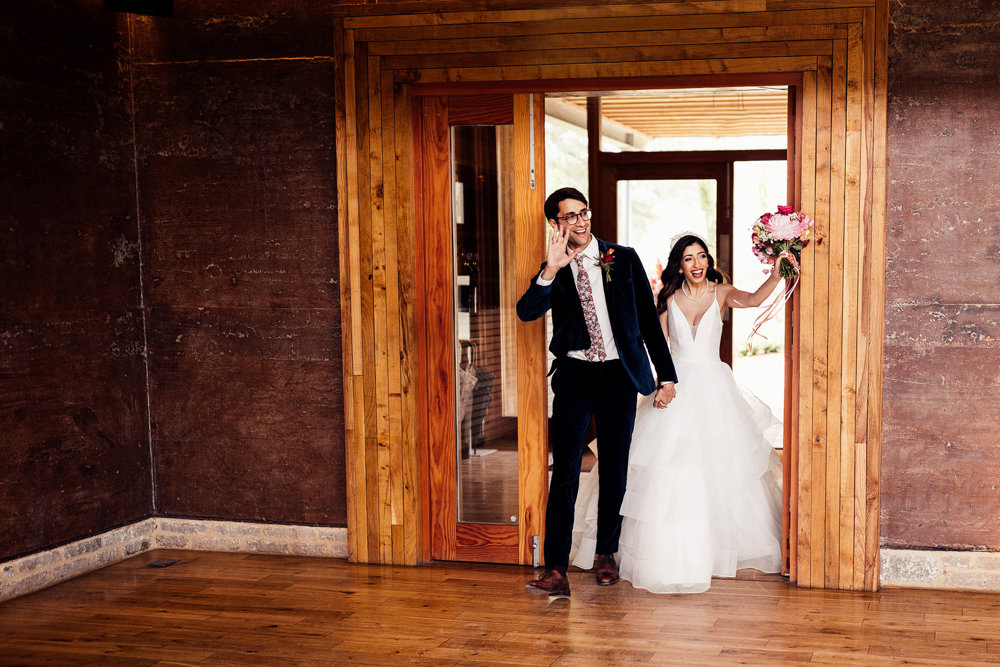 Stunning Pink & Red Wedding with 3 Dresses and a Bridesman
