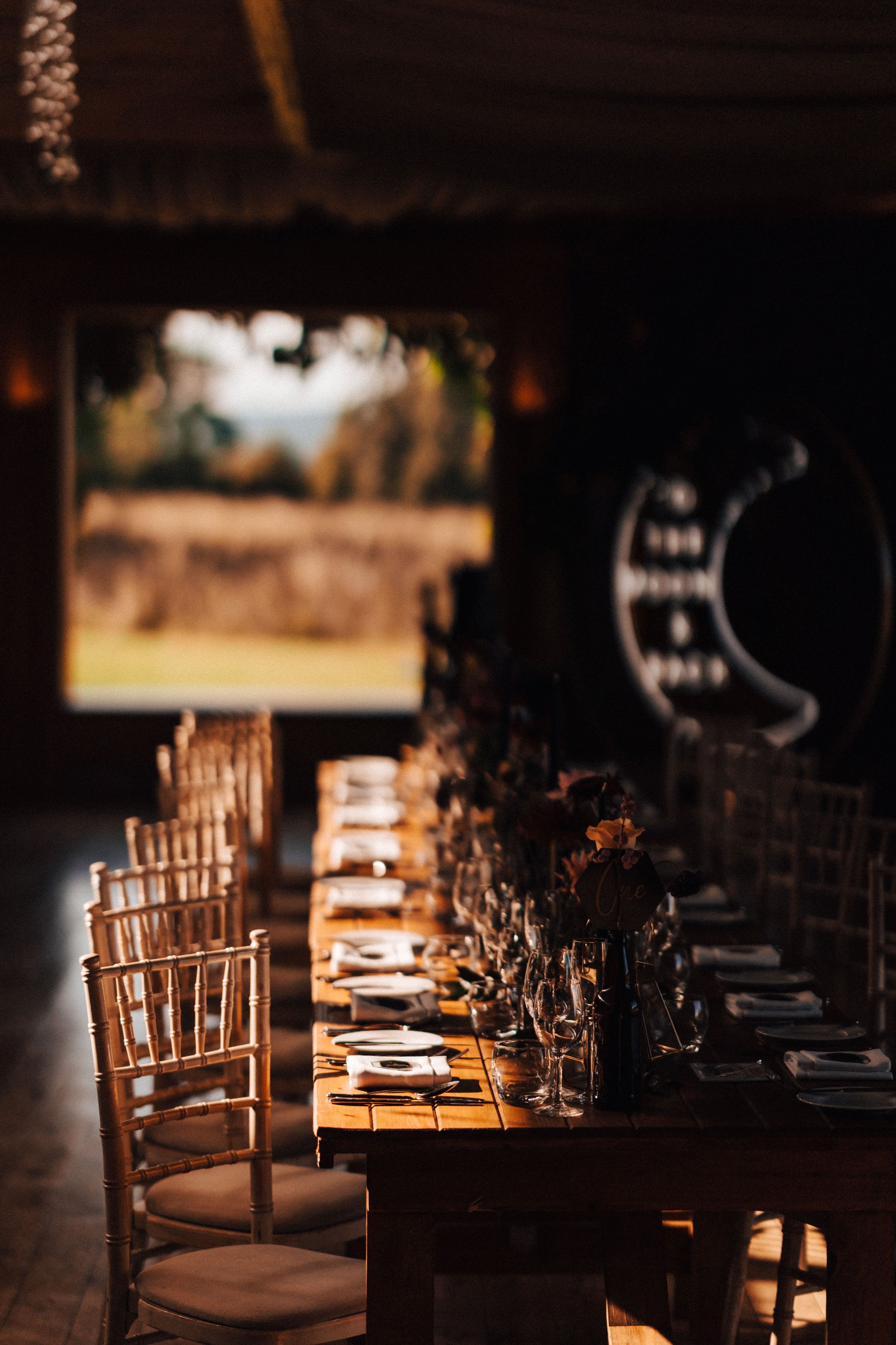 Dark and moody celestial wedding in October at sustainable wedding reception venue elmore court