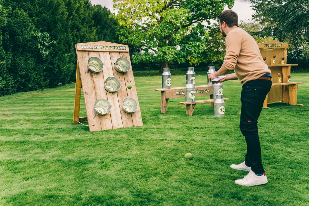 Outdoor wedding games carnival fun