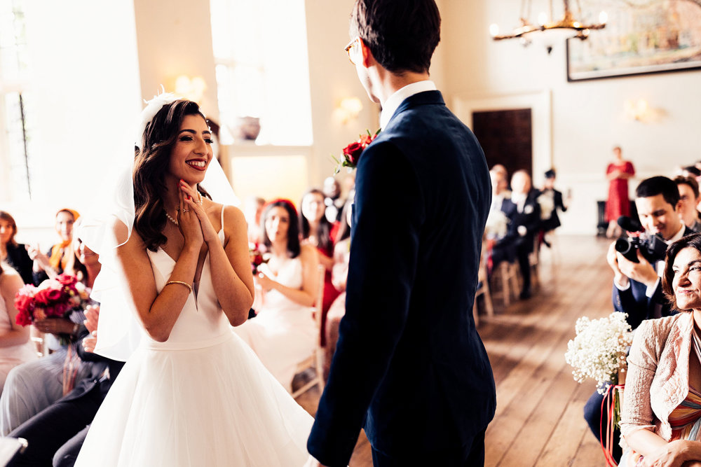 Stunning Pink & Red Wedding with 3 Dresses and a Bridesman
