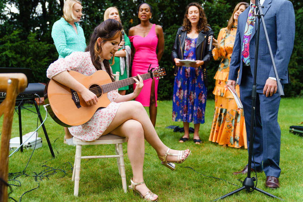 Bright & beautiful Jewish wedding with outdoor ceremony & huge party