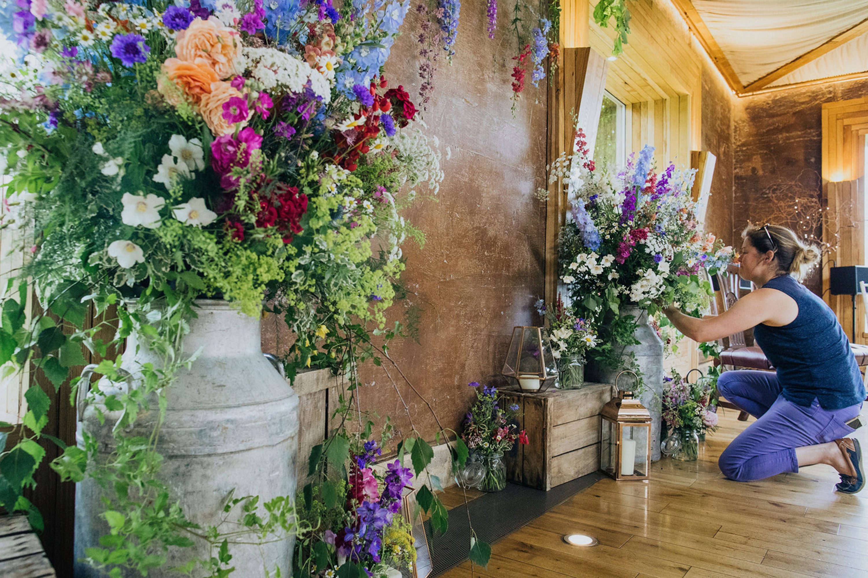 Summer wedding wildflowers at Elmore Court