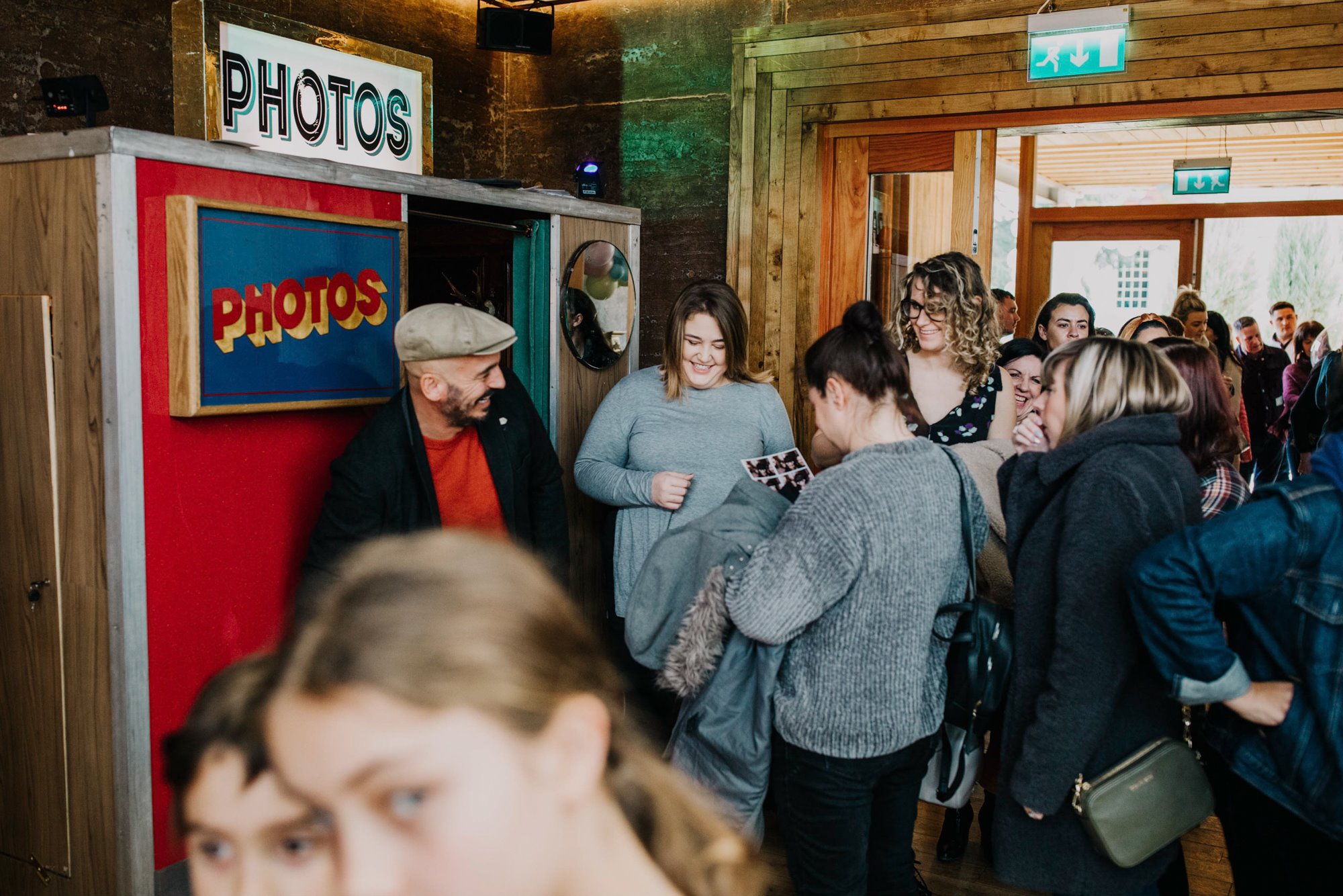 Might booth festival fun photo booth at wedding fair at elmore court in the cotswolds