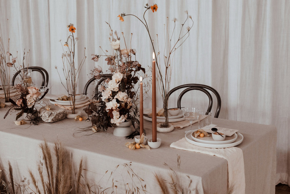 Sustainable wedding reception inspiration at eco venue elmore court in the cotswolds