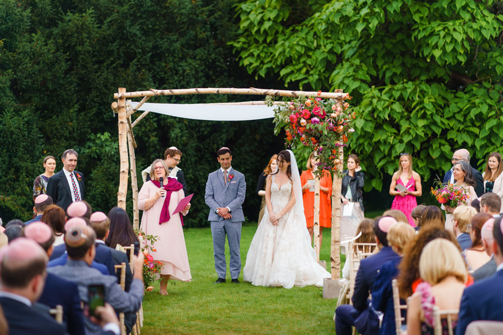 Bright & beautiful Jewish wedding with outdoor ceremony & huge party