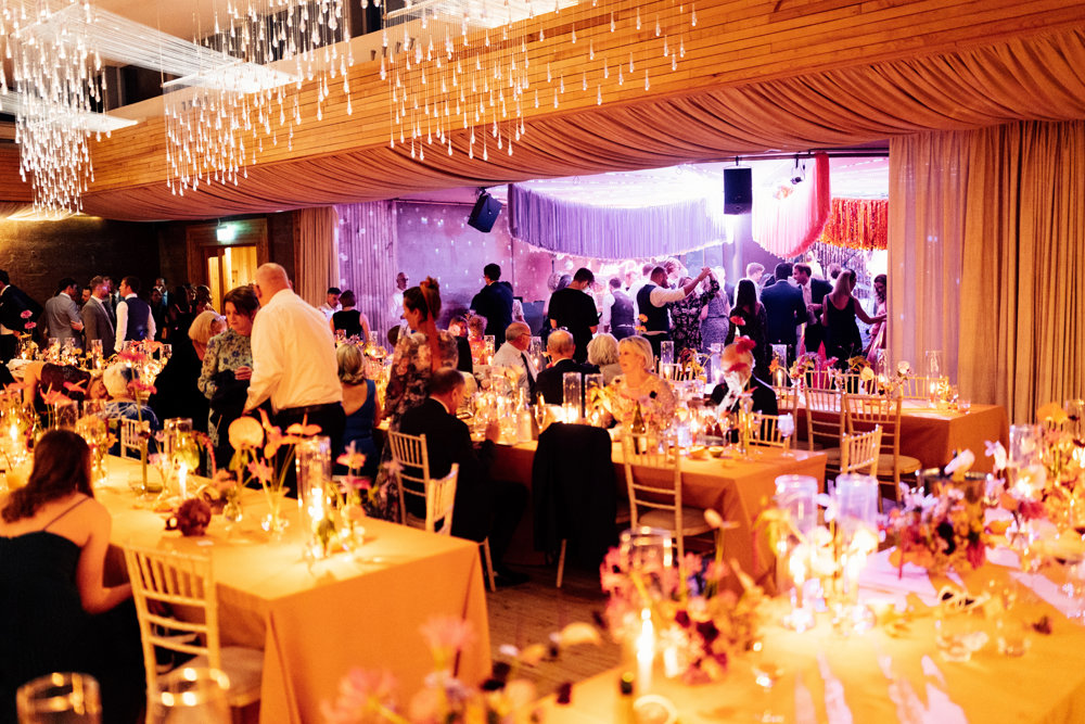 Colourful wedding with boho disco vibes