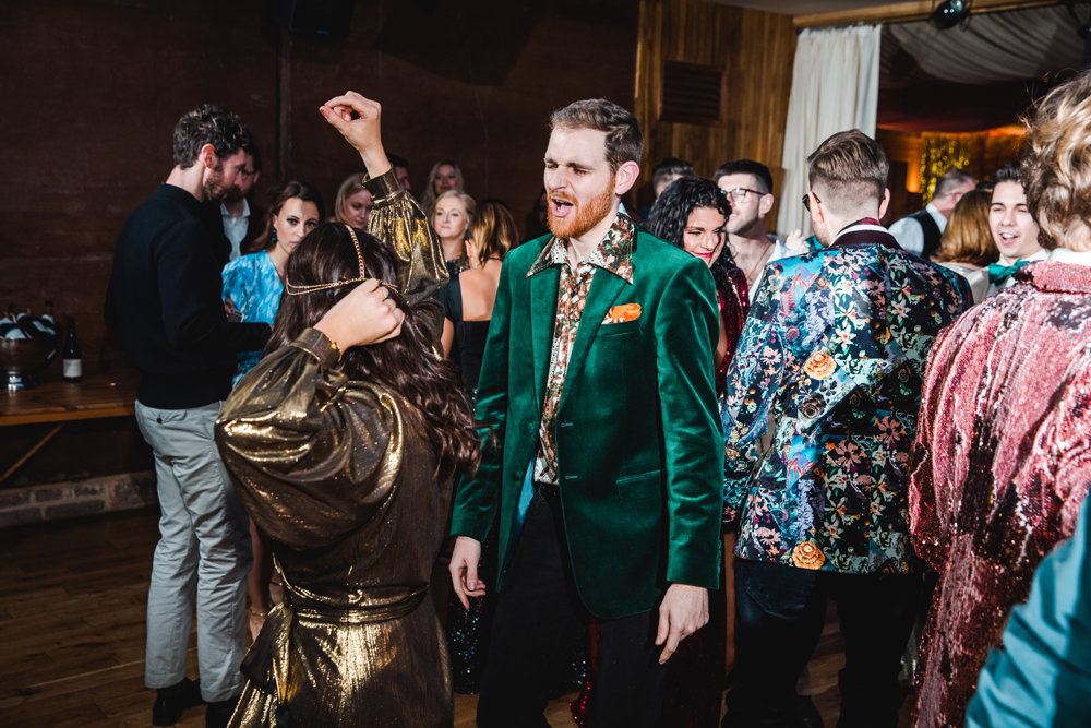 Weekend wedding with a 70s disco after party