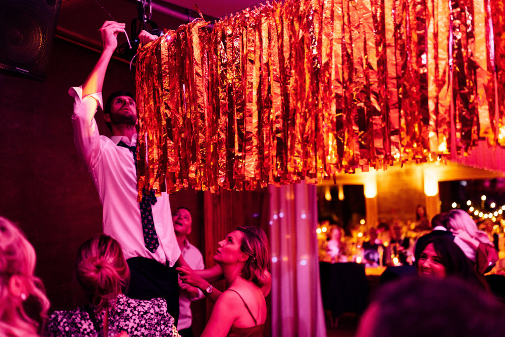 Colourful wedding with boho disco vibes