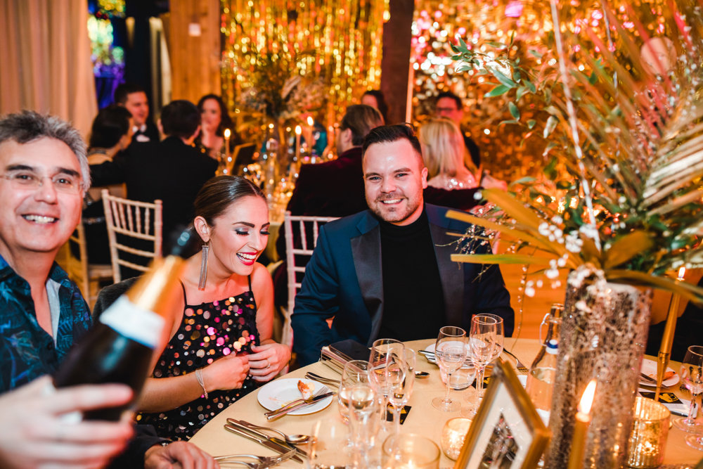 Weekend wedding with a 70s disco after party