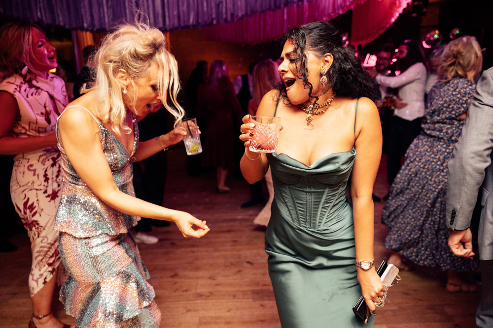 Colourful wedding with boho disco vibes