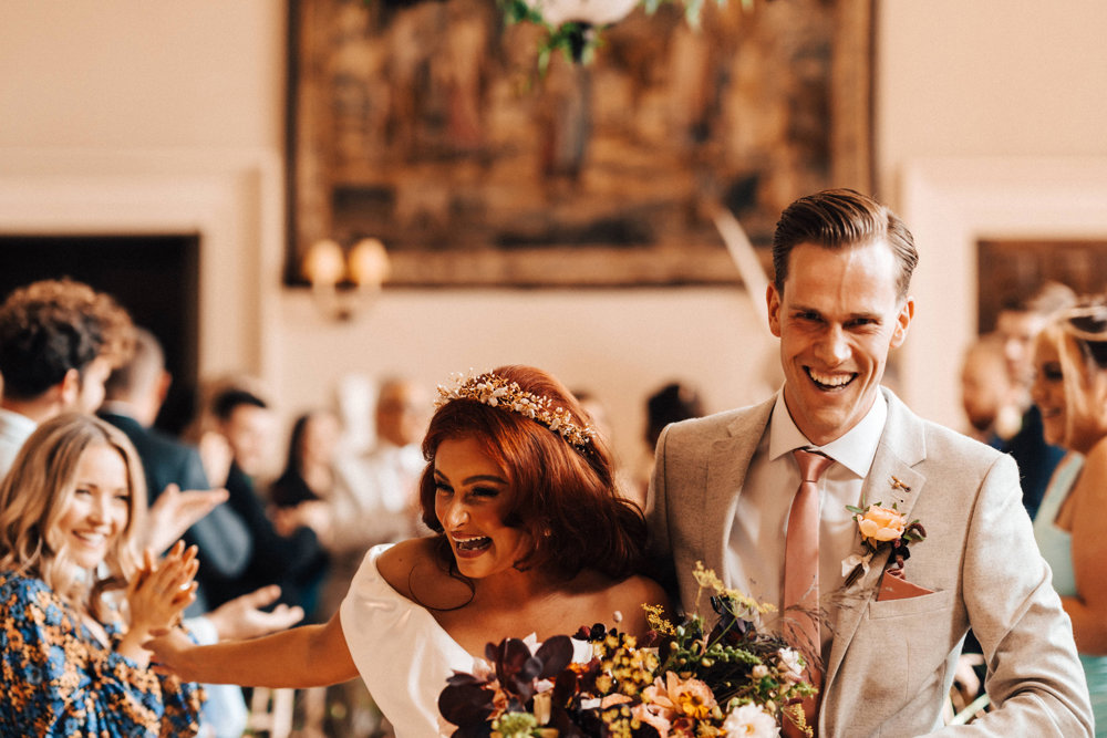 Blush pink Golden Hour inspired September wedding