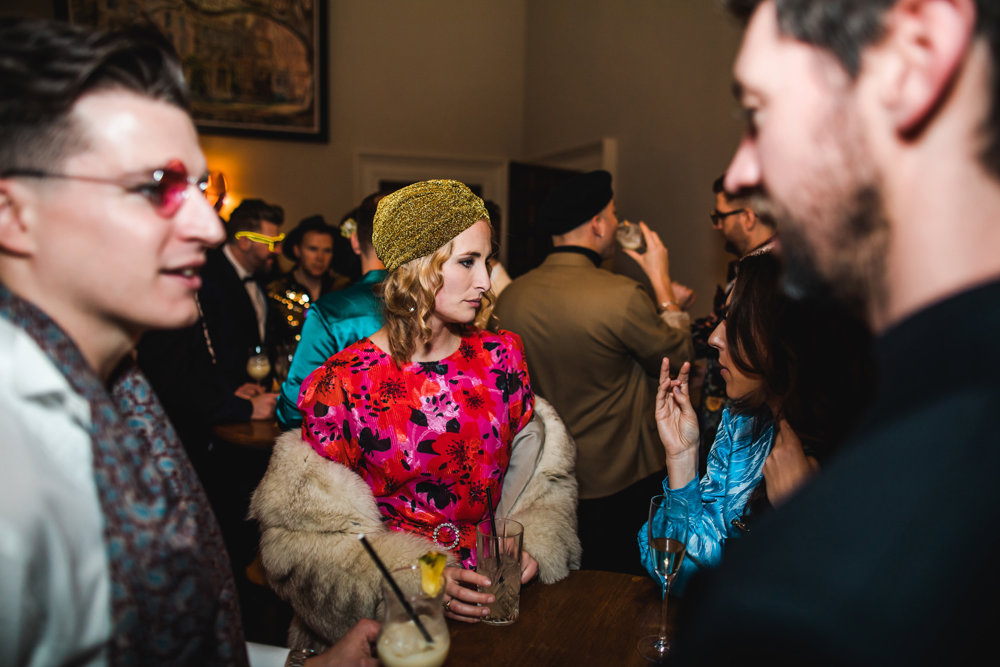 Weekend wedding with a 70s disco after party