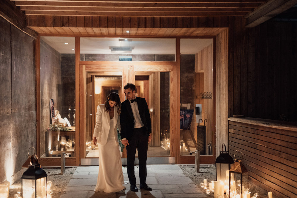 Post Christmas party wedding in black tie