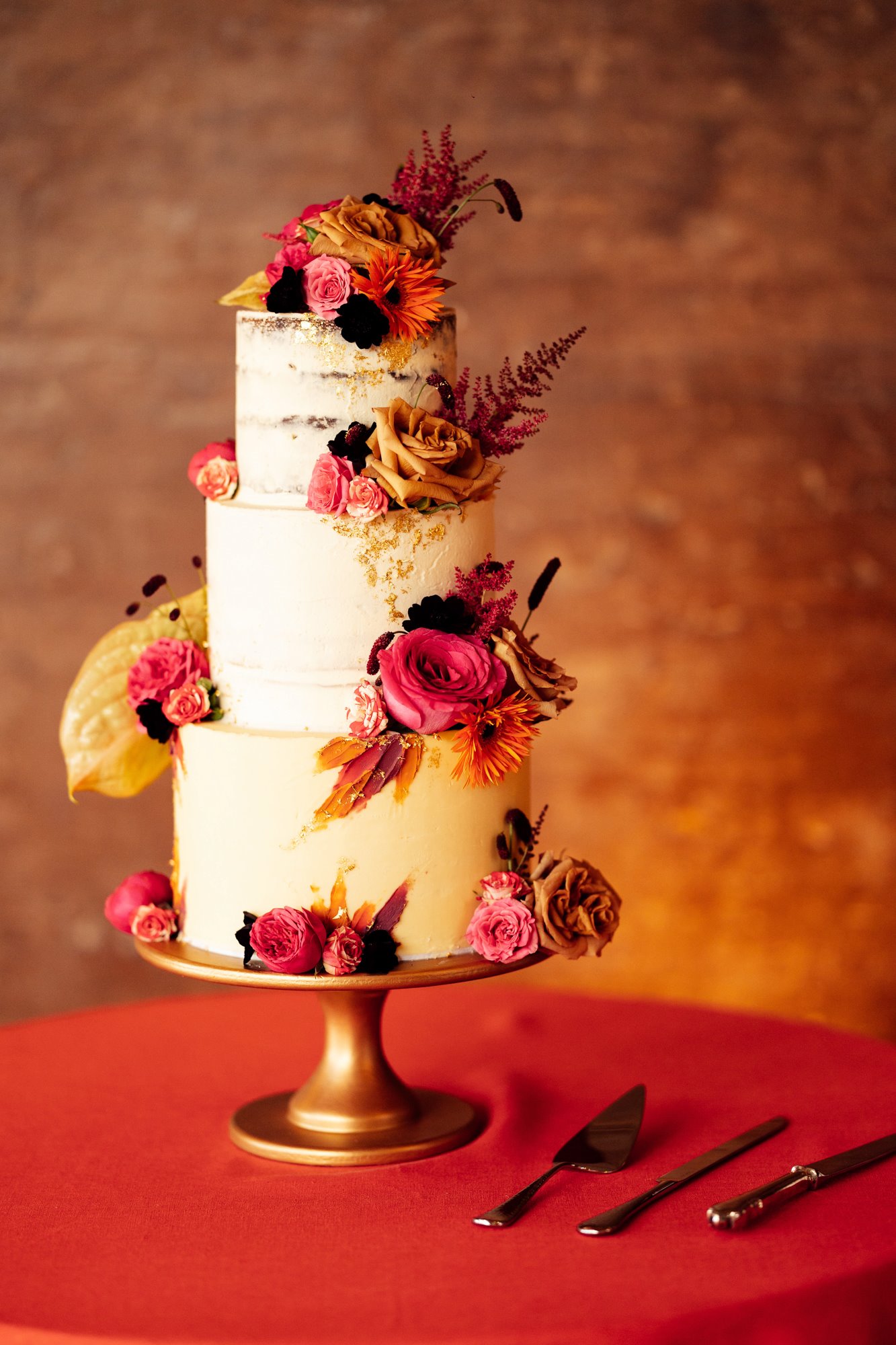 colourful wedding cake