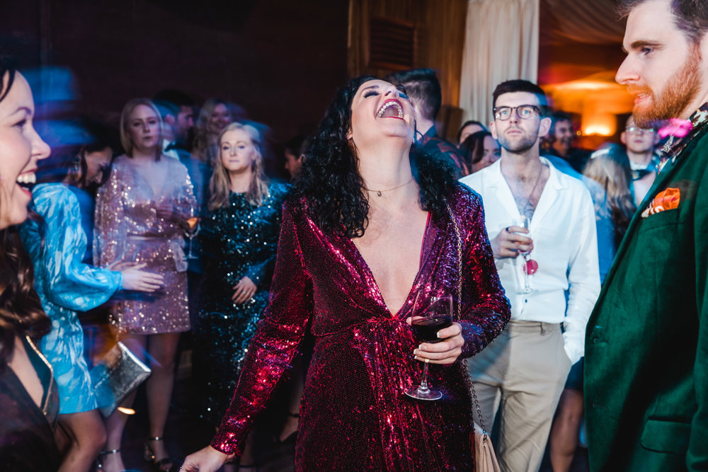 Weekend wedding with a 70s disco after party