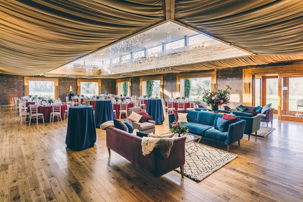 Stylish sofas transform wedding reception with chill out area
