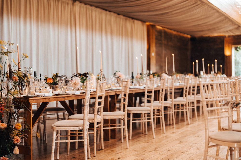 Blush pink Golden Hour inspired September wedding