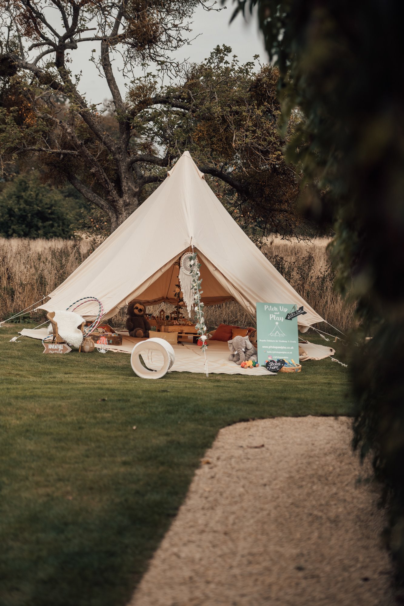 Beautiful play tents and toys from cool wedding childcare pitch up and play