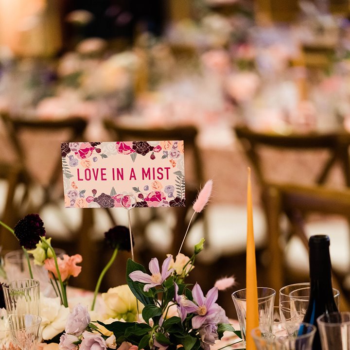 boho wedding with floral theme stationery and styling on new years eve at elmore court