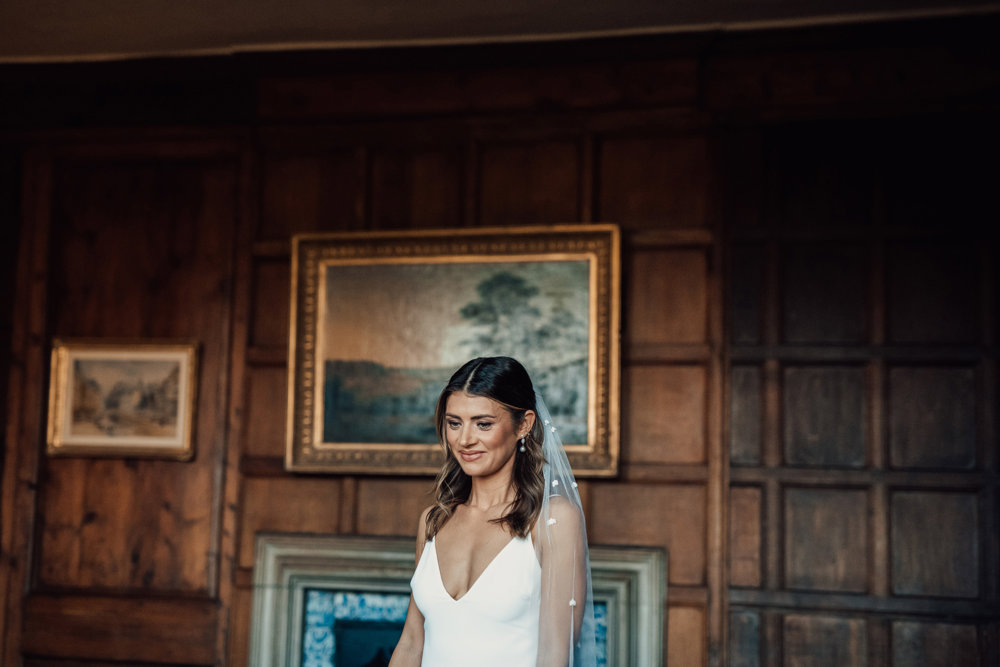 Post Christmas party wedding in black tie