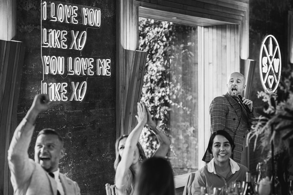 I love you like xo wedding sign at lesbian wedding reception in the cotswolds