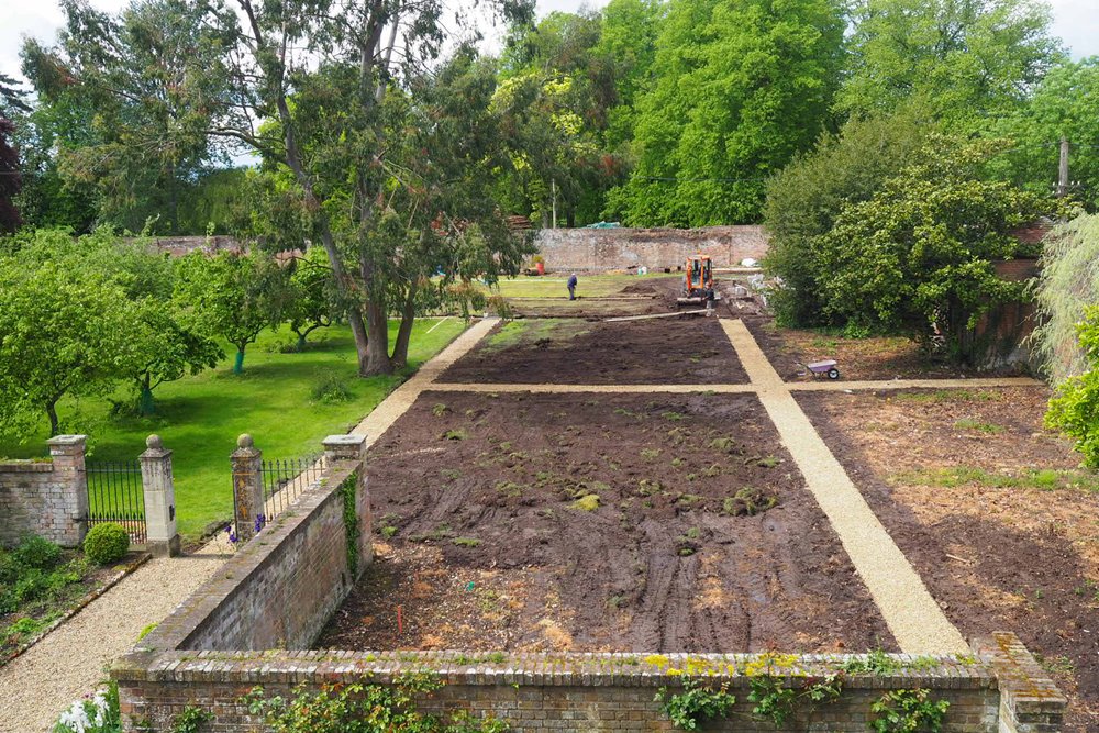 Eco friendly wedding venue Elmore Court's renovation of their walled garden means a step up in the field to fork sustainable wedding menu