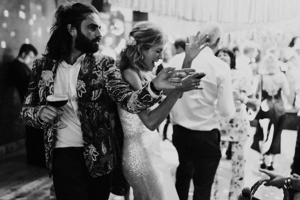 Colourful wedding with boho disco vibes