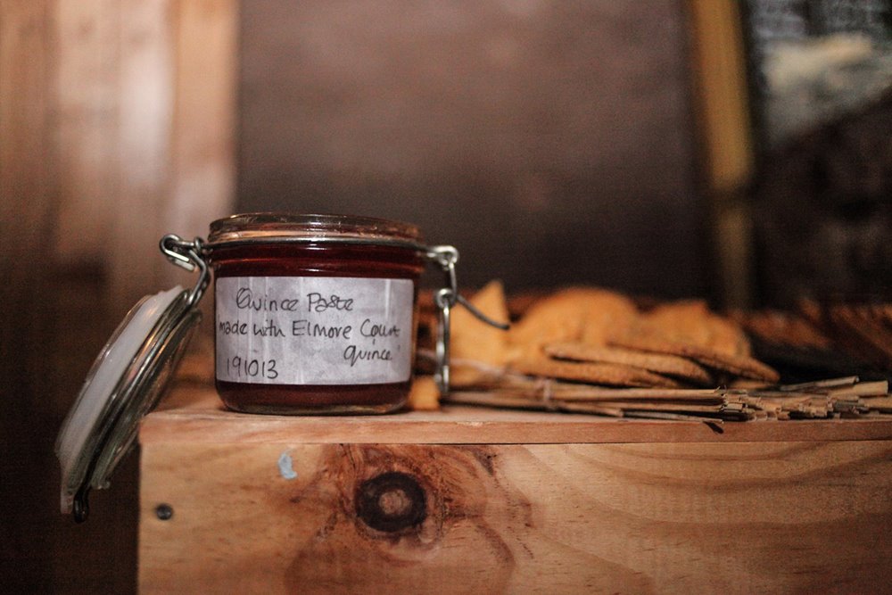 sustainable food- quince jam from the elmore court orchard for the launch party in 2013