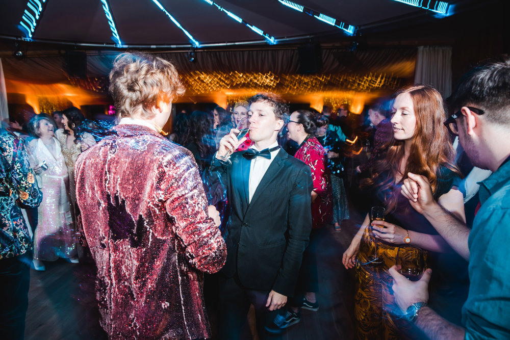 Weekend wedding with a 70s disco after party