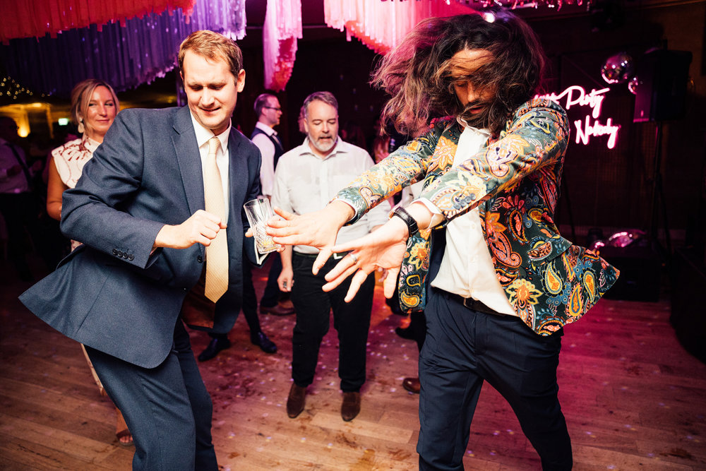 Colourful wedding with boho disco vibes