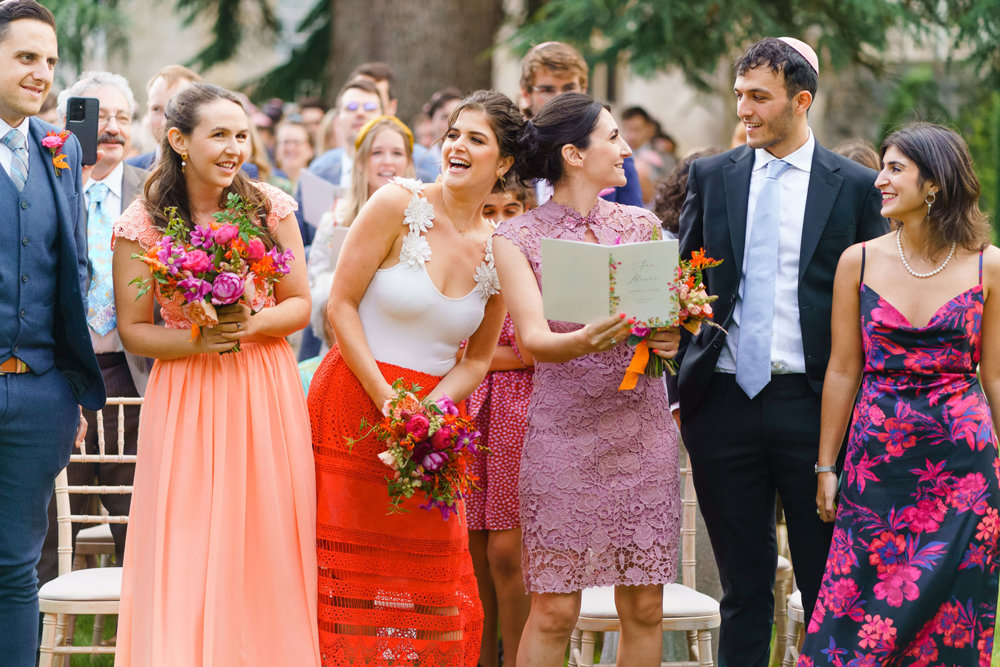Bright & beautiful Jewish wedding with outdoor ceremony & huge party
