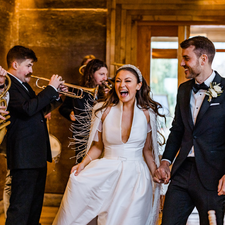 Happy wedding couple