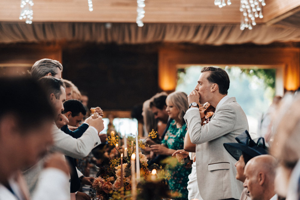 Blush pink Golden Hour inspired September wedding