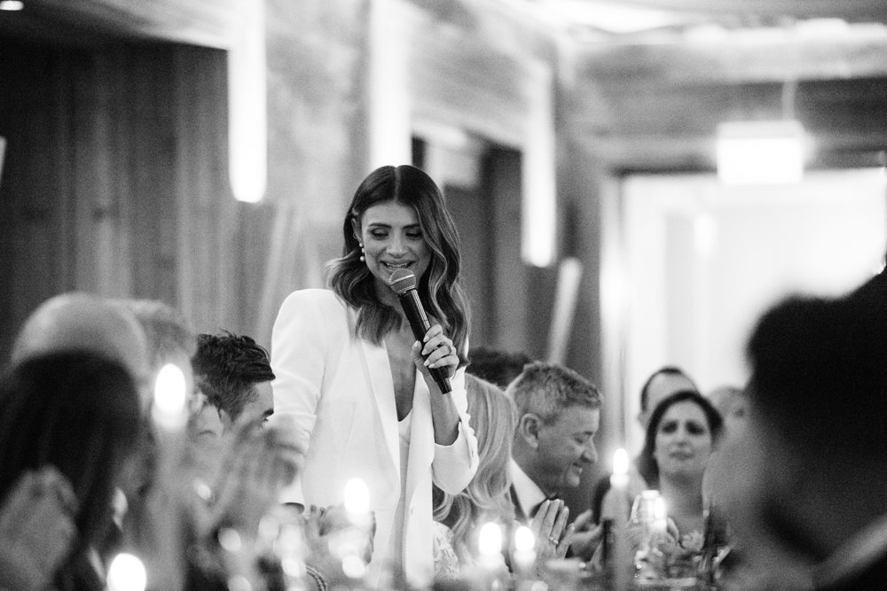 Post Christmas party wedding in black tie