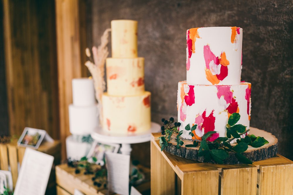 Bright wedding cakes by Vanilla pod bakery