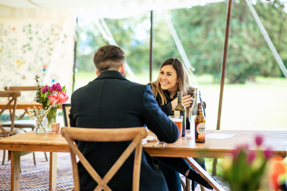 Tasting the best wedding food