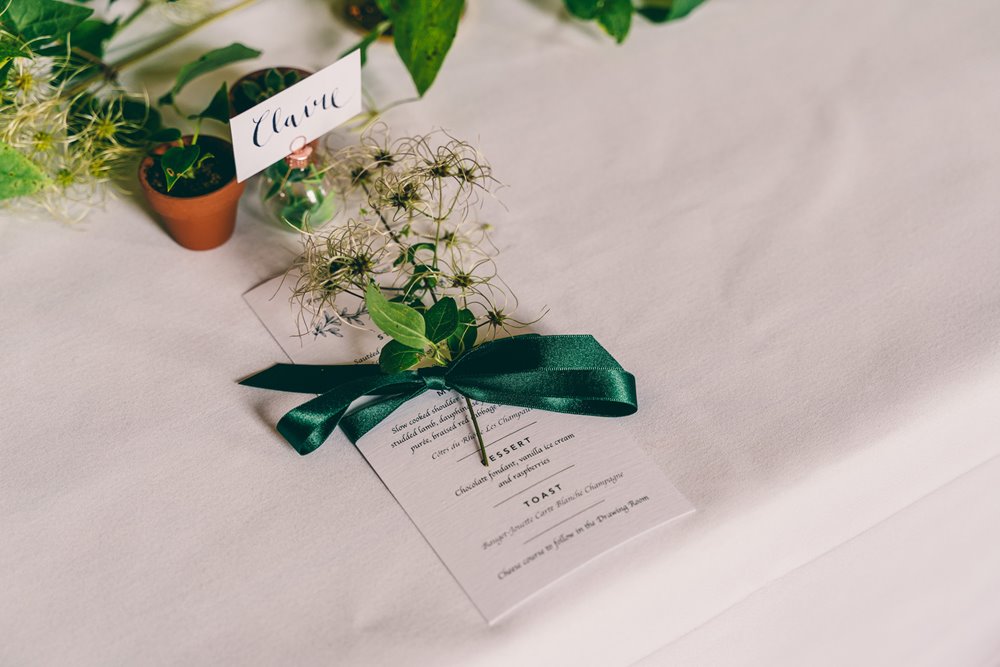 Little touches at a micro wedding in Autumn 2020