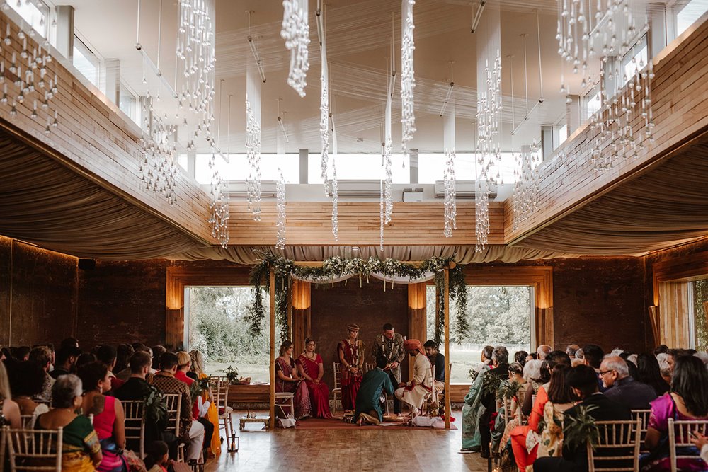 Mandap wedding ceremony in the gillyflower at elmore court
