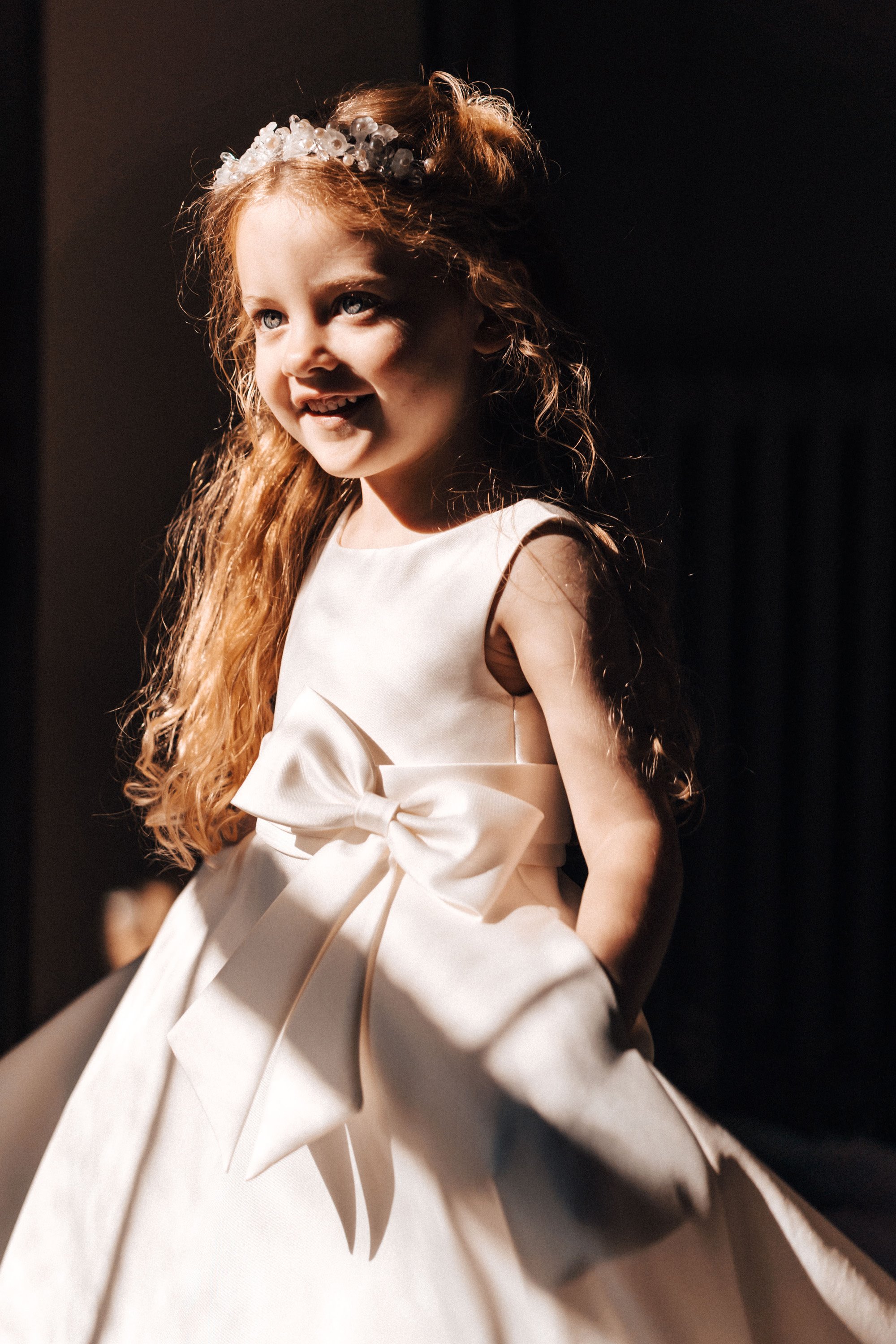 Brides own child was bridesmaid at this child friendly yet dark and moody fun autumn wedding