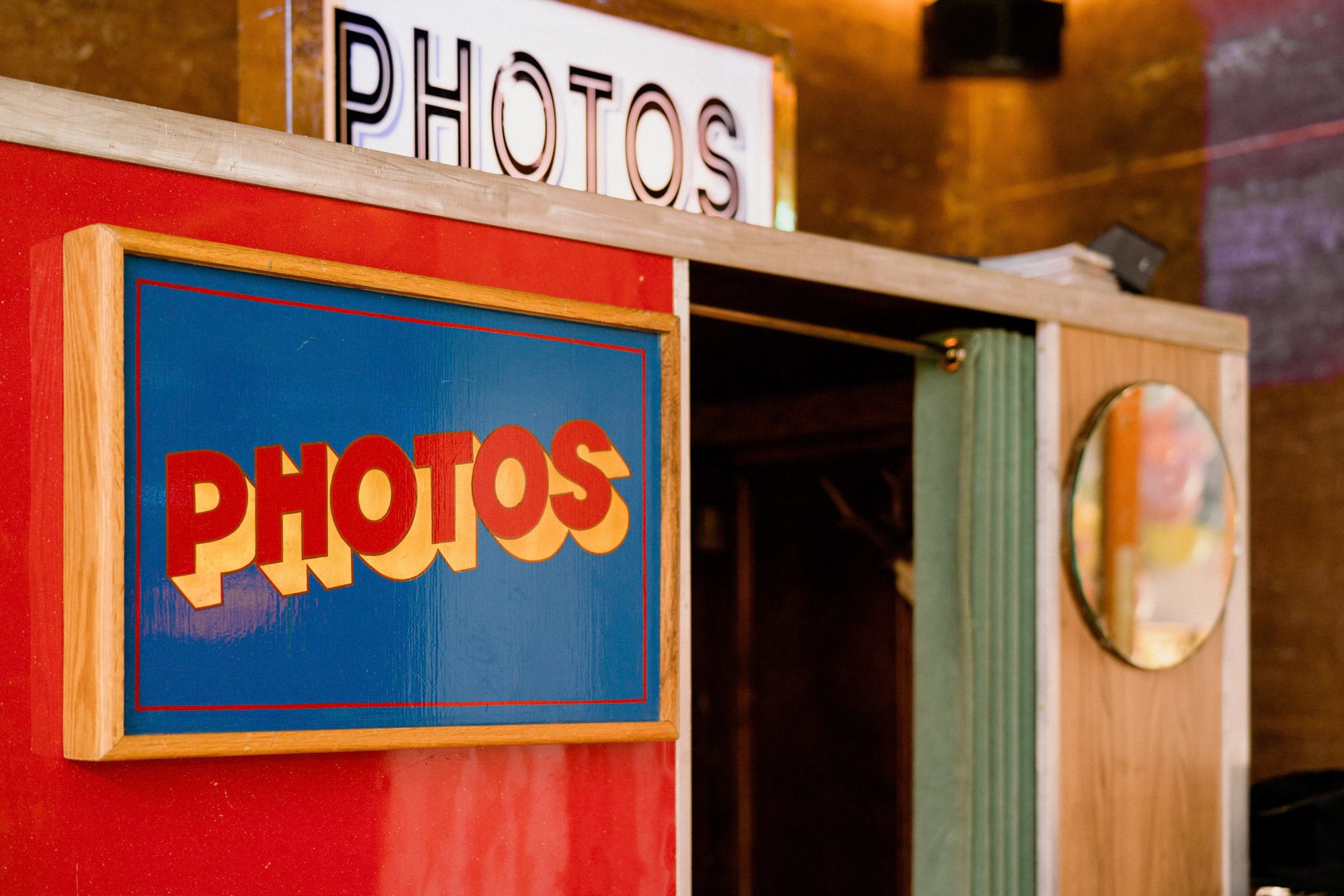 Might booth festival fun photo booth at wedding fair at elmore court in the cotswolds