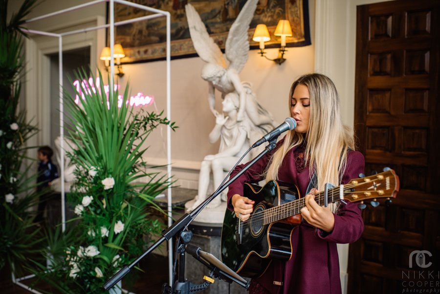 wedding singer Abi Phillips at elmore court