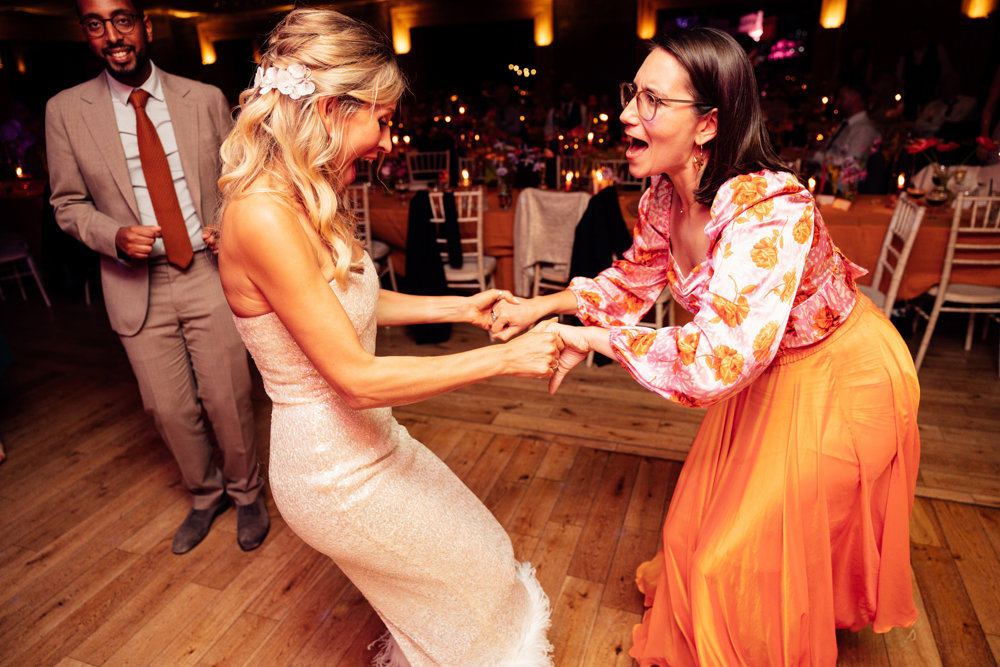 Colourful wedding with boho disco vibes
