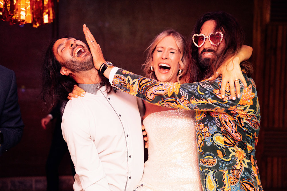 Colourful wedding with boho disco vibes